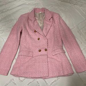 Pink Plaid Blazer